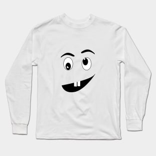 Black and white crazy face Long Sleeve T-Shirt